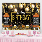 Bier Mit Whiskey Ballon Flaggen Geburtstag Hintergrund